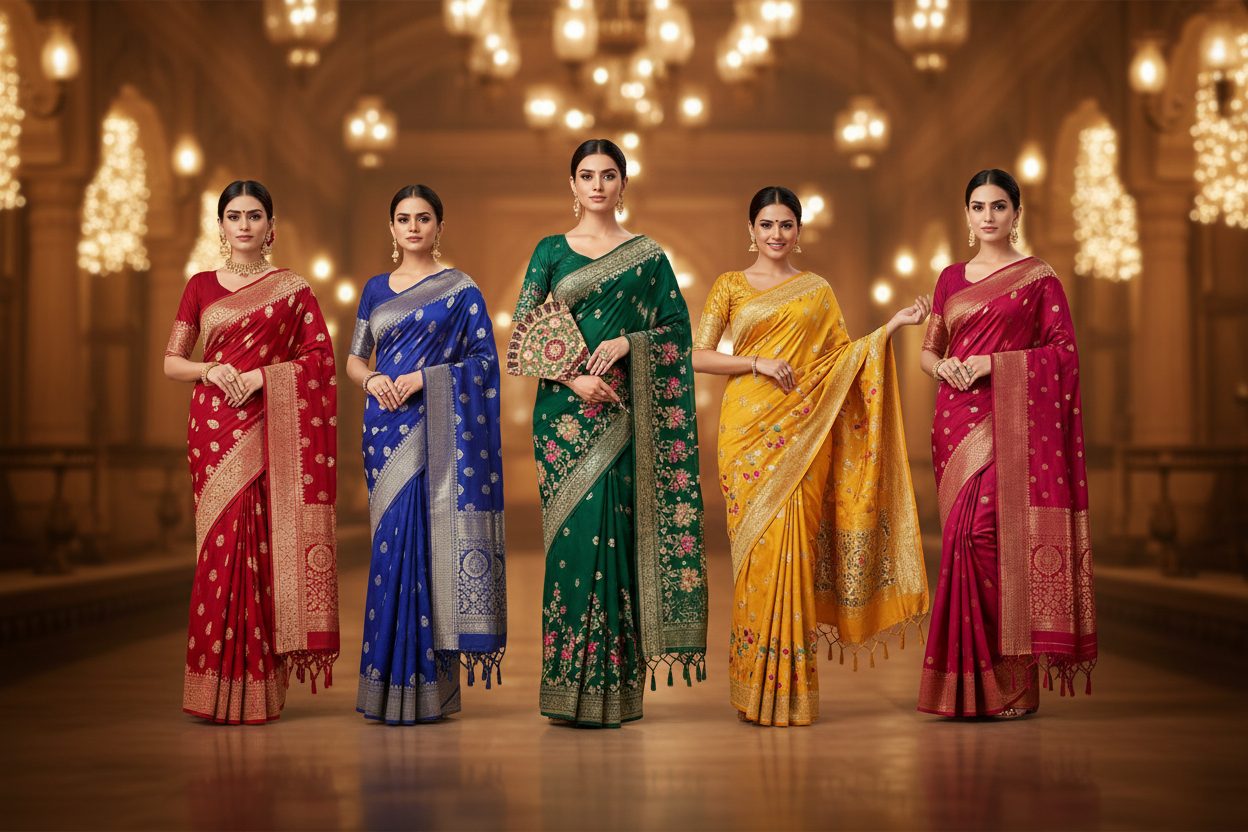 Fancy Saree Messi BP 12242 Set Of 6 Pcs